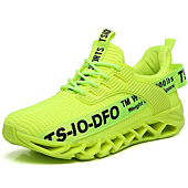 TSIODFO Running Shoes for Men Sneakers Size 9.5 Fluorescent Green Athletic Gym Shoes Walking Trainers Man Slip on mesh Tennis Workout Fashion Jogging Sneakers