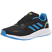 adidas Runfalcon 2.0 Running Shoe, Black/Blue Rush/White, 4 US Unisex Big Kid