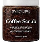 Majestic Pure Cellulite Hot Cream and Arabica Coffee Scrub Bundle - For Smoothing, Toning and Firming Skin - Reduces Appearance of Cellulite, Stretch Marks and Spider Veins