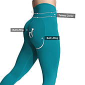 Aoxjox Women's Scrunch Butt Lifting Seamless Leggings Booty High Waisted Workout Yoga Pants (Forest Green, Medium)