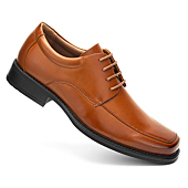 Men's Classic Dress Shoes Casual Lace up Shoes Business Formal Oxford HH11 Brown 10.5