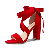 Strappy Heels for Women Chunky Heels High Heeled Sandals