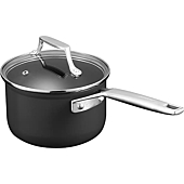 MSMK 1.5 Quart Saucepan with lid, Burnt also Non stick, Induction, Scratch-resistant, Small Cooking Pot