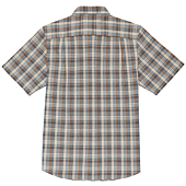 Dubinik Mens Short Sleeve Button Down Shirts 100% Cotton Plaid Casual Shirt with Pocket