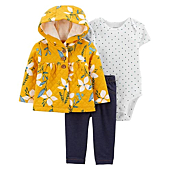 Carter's Baby Girls' Cardigan Sets (Quilted Yellow Floral, 18 Months)
