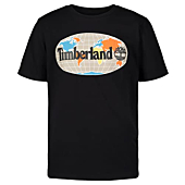 Timberland Boys' Big Short Sleeve Graphic T-Shirt, 09 Black 22, 8