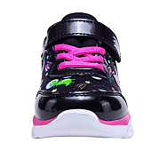 Mucinzoe Kids Led Shoes Girls Fashion Light Sneaker (Black Fuchsia,4)