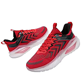 BSROT Men's Running Tennis Shoes Lightweight Non-Slip Athletic Sports Gym Jogging Fitness Walking Sneakers 10.5 US Red/White,6998,44