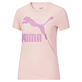 PUMA Women's Classics Logo Tee, Chalk Pink, X-Small