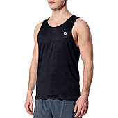 S Spowind Men's Quick Dry Running Tank Top - Athletic Workout Fitness Sleeveless Shirts Black