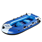 Marsports 4 Person Inflatable Boat - Thicken Inflatable Rafts with Air Pump Rope Paddle Repair Patch, 1,2,3 or 4 Person Fishing Boat Kayak for Adults and Kids(4-People)