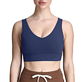 Aoxjox Caged Sports Bras for Women High Impact Fitness Running Multi-Cross Back Training Yoga Crop Tank Workout Tops (Navy, Large)