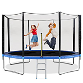 Careboda 14 FT Rebounder for Kids Adults - Cutting-Edge Polypropylene Jumping Mat with Recreation Rebounder Ladder & Enclosure Safety Net Provide Bounce Outdoor or Backyards