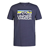 Under Armour Boys' Outdoor Short Sleeve T-Shirt, Crewneck, Aurora Purple, 4