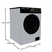 Equator 18 lbs. All-In-One Washer Dryer Combo Version 3 Sanitize, Allergen, Winterize, Vented/Ventless Dry(Silver/Black)