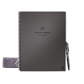 Rocketbook Multi-Subject Smart Notebook | Scannable Notebook with Dividers | Lined Reusable Notebook with 1 Pilot Frixion Pen & 1 Microfiber Cloth | Gray, Letter Size (8.5" x 11")