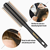 Stylemate Hair Styling Comb and Brush Set For Men - Quiff Roller Brush For Adding Volume, Mens Styling Combs For Quiff, Pompadour, Slicked-back, Fauxhawk, Undercut