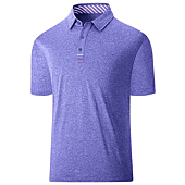 ZITY Golf Polo Shirts for Men Short Sleeve Athletic Tennis T-Shirt 017-5-Purple-M