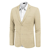 COOFANDY Mens Casual Blazer Jackets Slim Fit Stylish Sport Coat Two Button Suit Jackets Khaki