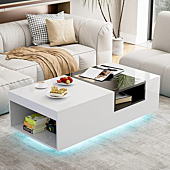 LED Coffee Table White