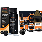 FOLLIXIL Minoxidil 5% and 6 in 1 Beard Growth Kit