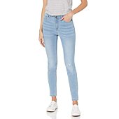 Amazon Essentials Women's Skinny Jean, Washed Blue, 4 Long