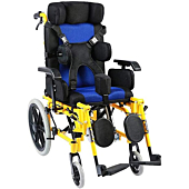 Adjustable Wheelchair Lightweight Driving Medical Full Lying Ergonomic Child Wheelchair Multi-Functional Wheelchair Car for Cerebral Palsy, Kids
