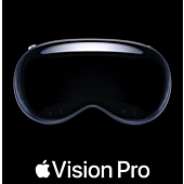 Close-up of Apple Vision Pro headset, highlighting sleek design