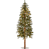 lit Artificial Christmas Tree Includes Pre-strung White Lights and Stand