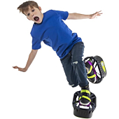 Black Moon Shoes with bounce platform for jumping fun.
