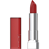 Maybelline Color Sensational Lipstick, Lip Makeup, Matte Finish, Hydrating Lipstick, Nude, Pink, Red, Plum Lip Color, Smoking Red, 0.15 oz; (Packaging May Vary)