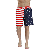 Cheap Swimwear Printed Linen Casual Beach Shorts for Men Quick Dry Plus Size US Flag XL