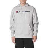 Champion mens Powerblend Fleece Pullover Hoodie, Script Logo Hooded Sweatshirt, Oxford Gray-y06794, X-Small US