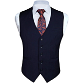 Enlision Men's Suit Vest Business Formal Dress Waistcoat Solid Color Vest for Suit or Tuxedo