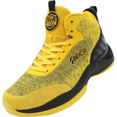 Beita Tennis Shoes Basketball Sneakers Men Breathable Sports Shoes Anti Slip, Yellow, 8
