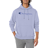 Champion Men's Powerblend Fleece Pullover Hoodie, Script Logo, Land Ice-586506, X-Small