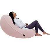 Moon Pod Adult Beanbag Chair, Pink - The Zero-Gravity Bean Bag for Stress, Anxiety, and All Day Deep Relaxation - Ultra Soft and Ergonomic Support for Back and Neck - for The Whole Family