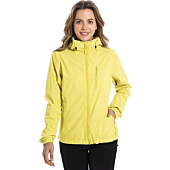 alblanc Rain Jackets for Women Waterproof,Full Zip Widen Brim Lightweight Hooded Stylish Rain Coats for women,Lemon 2XL