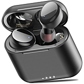 TOZO T6 True Wireless Earbuds Bluetooth Headphones Touch Control with Wireless Charging Case IPX8 Waterproof Stereo Earphones in-Ear Built-in Mic Headset Premium Deep Bass for Sport