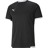 PUMA mens Teamliga Jersey T Shirt, Black/White, Large US