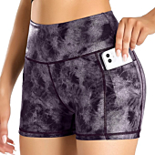 Leather Shorts,Rave Shorts,Sparkly Shorts,Purple Shorts,Yoga Shorts for Women,Workout Tummy Control Party ShortsY012-C-Purple Faux Leather-XS