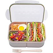Bento Box,Bento Box Adult Lunch Box,Ideal Leak Proof Lunch Containers,Mom’s Choice Kids Lunch Box,No BPAs and No Chemical Dyes,Microwave and Dishwasher Safe Lunch Containers for Adults (White, L)