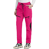 Lesemisi Women's Waterproof Ski Hiking Snow Pants Snowboard Softshell Fleece Insulated Winter Pants (Red/Black, M)