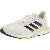 adidas Men's Supernova + Running Shoe, White/Black/Solar Green, 6.5