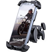 Bike Phone Holder - Upgrade Quick Install Handlebar Clip for Bicycle Scooter, Cell Phone Clamp for iPhone 14 Pro Max / 13 / 12, Galaxy S10 and More 4.7 - 6.8" Phone