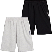 TAPOUT Boys' Athletic Shorts - 2 Pack Active Performance French Terry Gym Shorts (4-16), Size 14/16, Grey