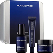 HOMMEFACE Advanced Age Defense 3-Step Anti-Aging Skincare Set for Men - Facial Serum, Eye Cream & Face Cream