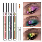 Jolilab Liquid Glitter Eyeshadow, 3 Colors Metallic Liquid Chameleon Eyeshadow, Multi-Dimensional Eye Looks, Long-lasting Holographic Glitter Multichrome Eyeshadows Makeup Set