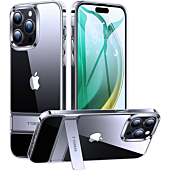 TORRAS Compatible for iPhone 14 Pro Max Case Clear with Stand, [10FT Military Grade Drop Tested] Protective Built-in Kickstand Slim Cases for iPhone 14 Pro Max Phone Case MoonClimber, Diamond Clear