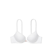 Victoria's Secret Everyday Comfort Push Up Bra, Moderate Coverage, Padded, Plunge Neckline, Bras for Women, Body by Victoria Collection, White (32DD)